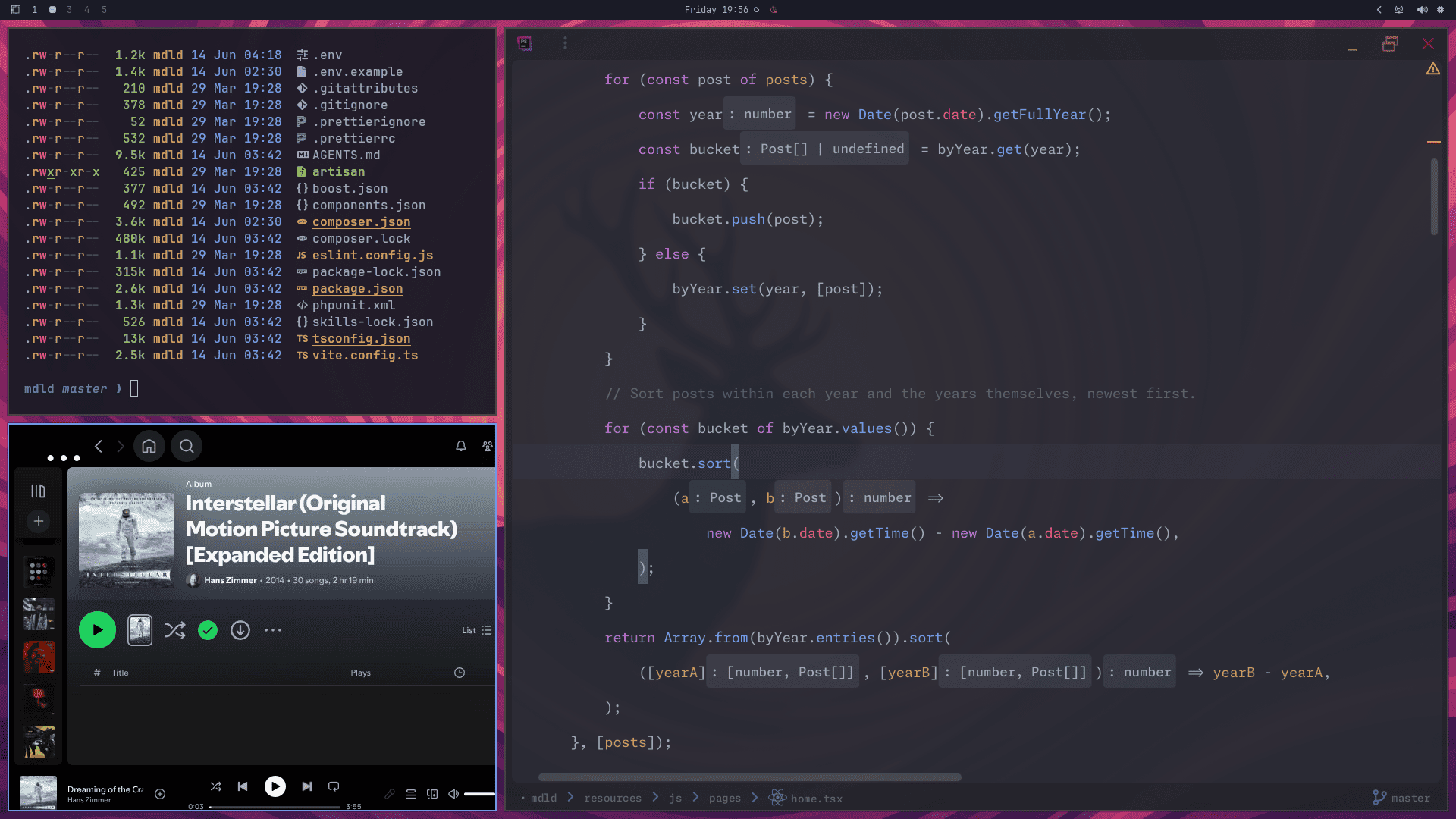 My terminal and editor